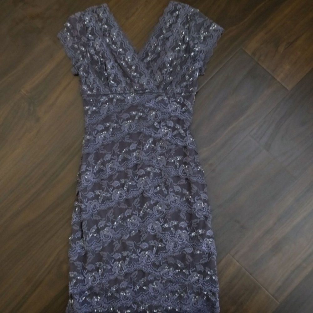Blue Sage sequin sheath dress 4P